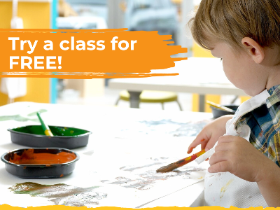 WELCOME WEEK - Free Trial Parent & Me Messy Time Art (18m-6y)